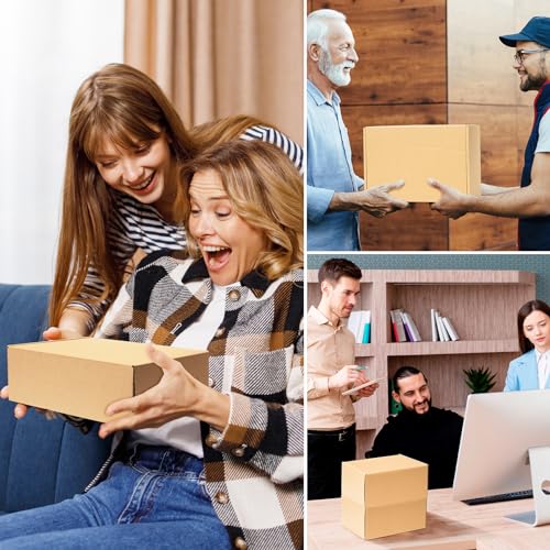 Shipping Boxes 9x6x4 inches Set of 25, Medium Durable Brown Cardboard Corrugated Mailer Boxes for Small Business & Gifts Packaging - size: 9 x 6 x 4 in