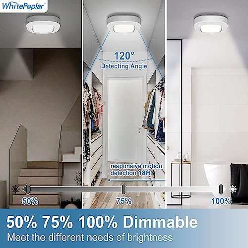 Battery Powered Motion Sensor Light with Remote, Wireless 300LM Indoor - color: Color Changeable - Remote