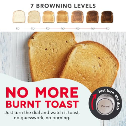 DASH Clear View Toaster: Extra Wide Slot Toaster with See Through Window - Defrost, Reheat + Auto Shut Off Feature for Bagels, Specialty Breads & other Baked Goods - Grey - color: Gray