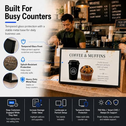 18.5" Countertop Digital Signage Display