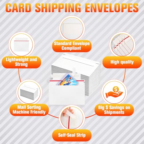 300 Pack Rigid Mailers, 7"x4.35" Premium Trading Card Shipping Envelopes - size: 300 Pack