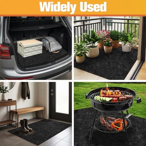Oil Mat for Garage Driveway 72x60" 1/4" Thick Oil Drip Rubber Mat Under Car