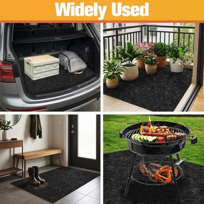 Oil Mat for Garage Driveway 72x60" 1/4" Thick Oil Drip Rubber Mat Under Car