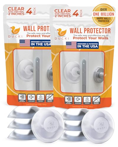 Door Stoppers Wall Protector 2", Reusable & Self Adhesive - 8 Pack Clear - color: Clear, size: 2 inch (8 Pack)