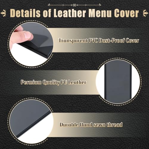 5pcs 1 Page Restaurant Menu Covers 4.25 x 11" with PVC Cover - size: 5 pcs/4.25 x 11"/Single view