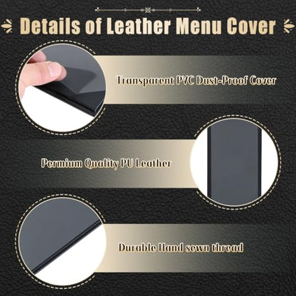 5pcs 1 Page Restaurant Menu Covers 4.25 x 11" with PVC Cover - size: 5 pcs/4.25 x 11"/Single view