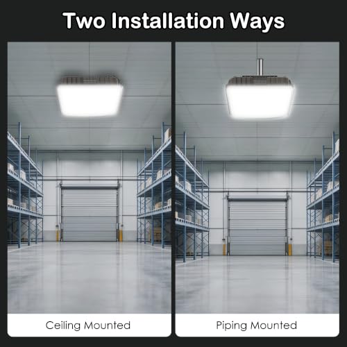 LED Canopy Lights, 60W, 8400LM, 5000K, 0-10V Dimmable - size: 60W 4Pack