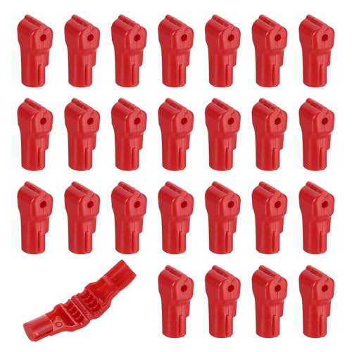 uxcell 50pcs Peg Hook Locks Stop Locks, 4mm ABS Pegboard Display Hook Security Lock, Anti Sweep Theft Stop Locks for Retail Shop and Shopping Center Pegboard Display, Red - color: Red