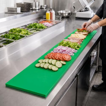 Commercial Cutting Board, 48 x 10 x 0.6 Inches, Green - color: Green, size: 48"L x 10"W