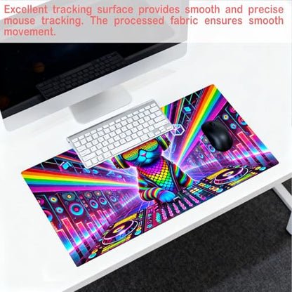 Nuxovilar Large Gaming Mouse Pad Desk Mat, 15.7x35.4 Inches Polyester - color: Mi07047