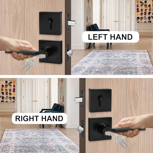 1 Set Front Exterior Door Lock Set with Entry Lever, Keyed Alike - size: 1 Pack, style: Deadbolt+Entry Lever