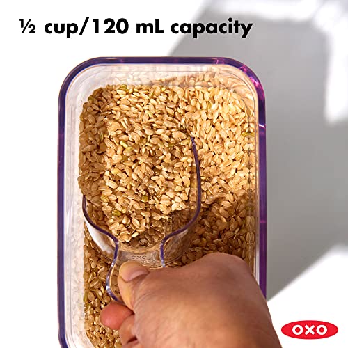 OXO Good Grips POP Container 1/2 Cup Scoop, Clear (Pack of 2)