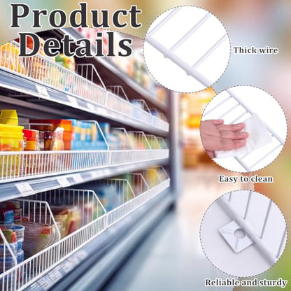 Yaocom 10 Pcs Gondola Shelf Fence 36x3'' Retail Front Wire Guard, White - color: White, size: 36" x 3"