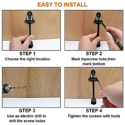 4 Inch KickDown Door Stopper, Black, 4pcs - color: Black, size: 4 Pieces