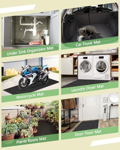 Oil Spill Mat for Garage Floor Under Car - 24x36 Inches Oil Splash Pad, Garage Driveway Oil Drip Mat, Oil Absorbent Mechanic Floor Mat for Motorcycle, Garage, Refrigerator, Golf Cart, Basement