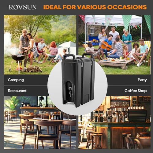 ROVSUN 5Gallon Insulated Beverage Dispenser Ice and Hot Drink Server - size: 5 Gallon