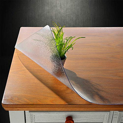 NECAUX Frosted PVC Table Cover Protector 12 x 44 Inch 1.5mm Thick - color: Frosted 1.5mm, size: 12" x 44"