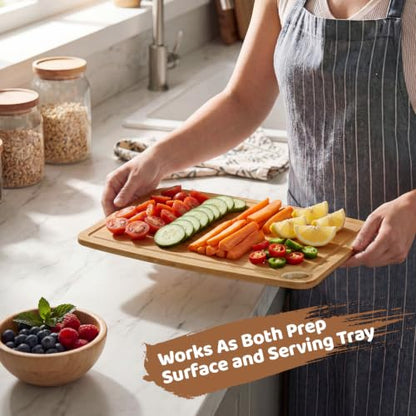 Dishwasher Safe Cutting Board,Bamboo Cutting Board with Juice Groove - color: Carbonized, size: Set of 3 (Small + Medium + Large)