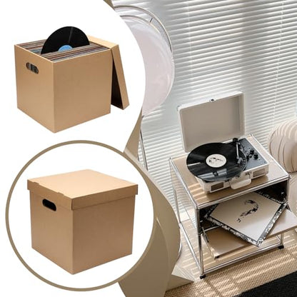 5 Pcs 12'' Vinyl Record Storage Box Record Album Storage Crate