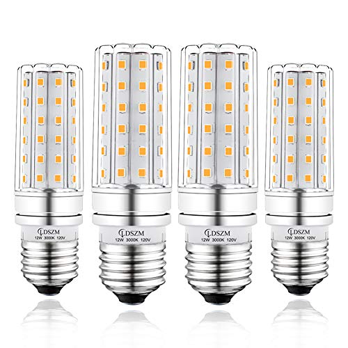 LED Light Bulb 100w Equivalent 1200 Lumen 3000K Warm Daylight White 12W LED Bulb E26 Base Non-Dimmable Ceiling Fan Light Bulbs for Home Indoor LED Corn Light Bulb Pack of 4 - color: E26-12w-3000k-4pcs