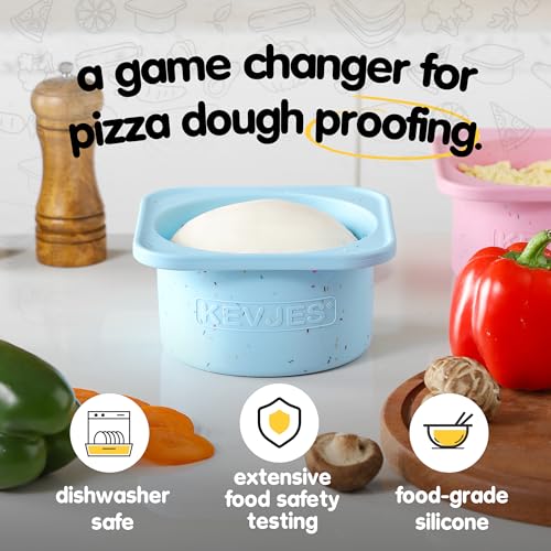 PLUS 1000ml Pizza Dough Proofing Containers, 2-Pack, Aqua - color: Aqua