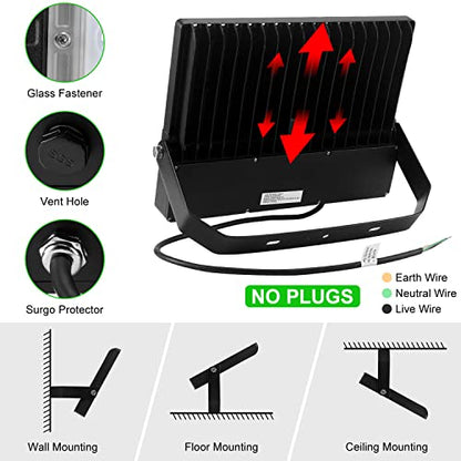Juyace 36000Lm 240W Led Stadium Outdoor Flood Light Area Lighting for Sport - size: 240W 1 Pack
