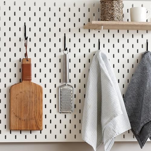 Lyrow 40 Pcs Stainless Steel J Hook, Wire Shelving, Hanging Hooks, Black - color: Black