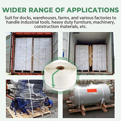 3/4" x 1640'(500m) Woven Cord Strapping Roll, 2500lbs