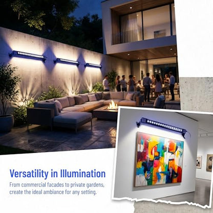 2Pack 36W Wall Washer Light 2FT 4000K 120V IP67 Waterproof Plug-in - color: 4000K-Neutral White, size: 23.6''