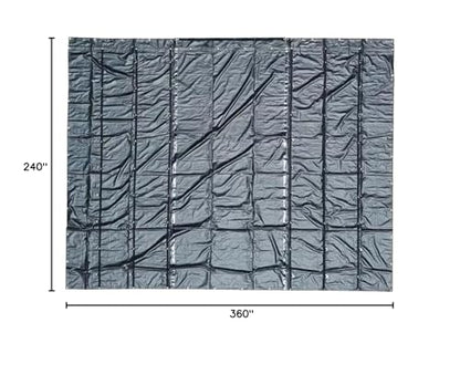 Mytee Products 20' x 30' Flatbed Trailer Steel Tarp with 6 FT Drop - Heavy Duty Black 18 Oz Vinyl Waterproof Tarp for Truck/Trailers to Protect Cargo from Wind, Rain, Snow and Sun - size: 20' x 30' (6' Drop)