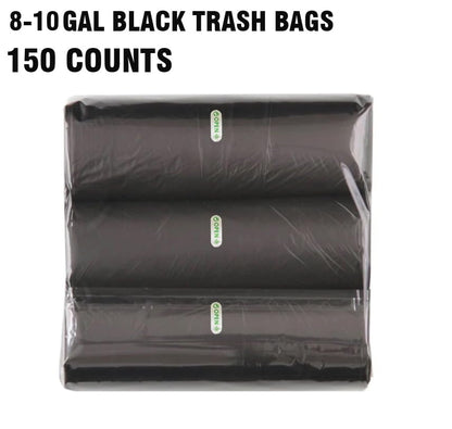 BEIDOU-PAC 8-10 Gallon Trash Bags, 150 Count Black Garbage bags, Multi-purpose Trash Can Bin Liners for Bathroom, Office, Industrial, Commercial, Janitorial, Municipal, Recycling - style: 8-10 Gallon |6 Micron |150 Count