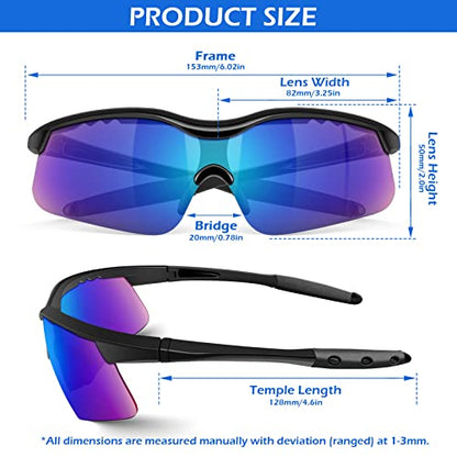 OXG 12 Pack Safety Glasses, ANSI Z87.1 Protective Eyewear for Men Women - color: Mirrored
