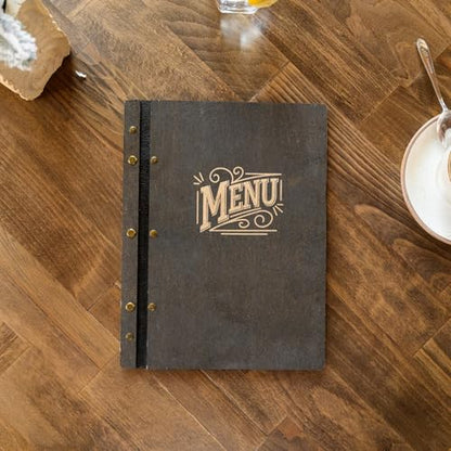 Inko Horeca - Wooden Menu Holder 11.8 х 9 inch - Menu Book for Restaurant - Hard Folding Menu Covers - Wooden Cafe Menu Folder Book for Bar - Bar Menu Sign (Wenge) - color: Wenge