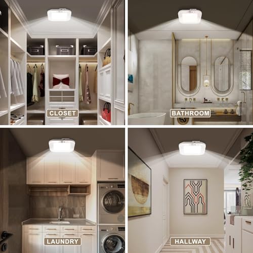 Rechargeable Motion Sensor Ceiling Light, Closet Light with USB Cable - color: USB 6000K