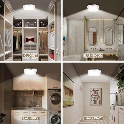 Rechargeable Motion Sensor Ceiling Light, Closet Light with USB Cable - color: USB 6000K