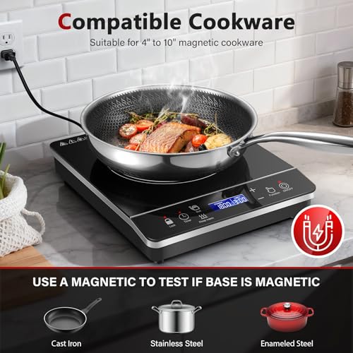 Portable Induction Cooktop, Induction Burner 1800W