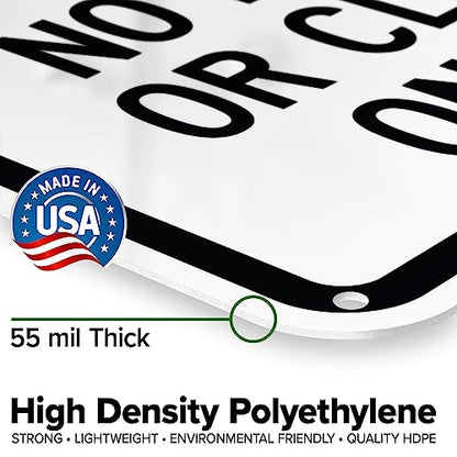 No Playing Or Climbing On Fence Sign, 18x24 Inches, 55 mil thick HDPE (high - size: 18x24 - Polyethylene