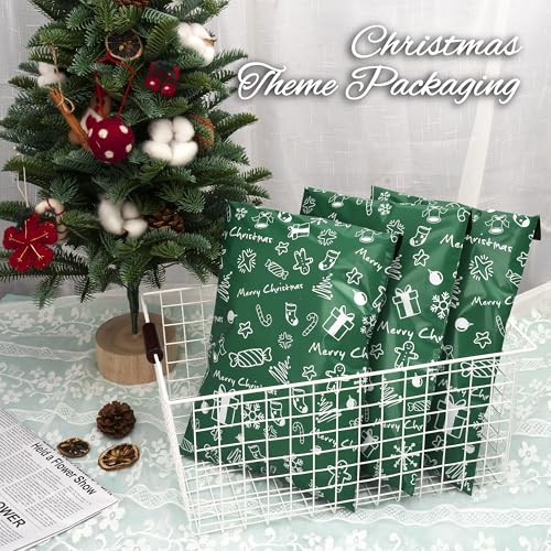 Christmas Poly Mailers 12x15.5 Inch 50 Pcs, Green Merry Christmas - color: Green Merry Christmas, size: 12x15.5 Inch 50Pcs