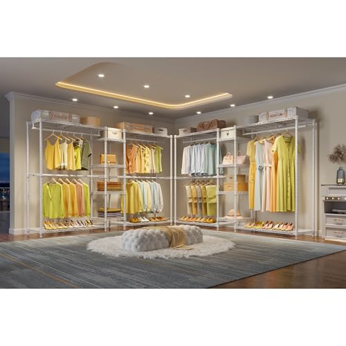 VIPEK X3 Expandable Heavy Duty Clothes Rack Closet Organizer System White - color: White, size: X3