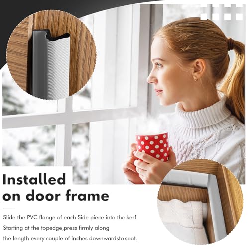 BBTO Weather Stripping Door Window Seal V-Shaped Foam Kerf,240 Feet,White - color: White, size: 240 Feet