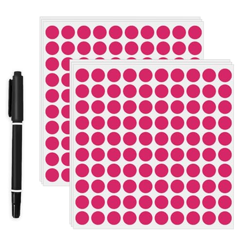 2000 Pcs 3/4" Garage Sale Price Stickers Sheets, Pink Yard Sale Price Stickers, Round Color Coding Labels, Circle Dot Sticker for Home Decorative, Office, Classroom, Papers Etc - color: Pink, size: 0.75inch