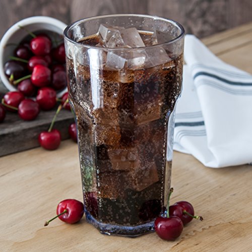 Carlisle FoodService Products Louis Tall Tumbler for Restaurants, Catering, Kitchens, Plastic, 32 Ounces, Clear, (Pack of 24) - size: 32 Ounces, style: 24 Pack