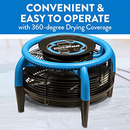 Dri-Eaz Dri-Pod Pro Omnidirectional Floor and Carpet Dryer, Ventilating Floor Dryer for Boats, RVs and Residential Use