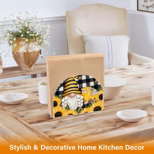 Bee Dwarf Sunflowe Napkin Holder Acrylic Tissue Dispenser - color: Bee Dwarf Sunflower