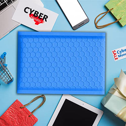 Yens Blue Poly Bubble Mailers 8.5x12 25 Pack Usable 8.5x11 - color: Blue, size: 8.5" x 12"