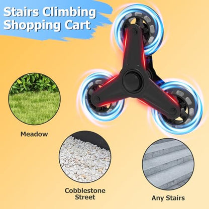JIALIJIU Folding Stair Climber Cart with Waterproof Bag