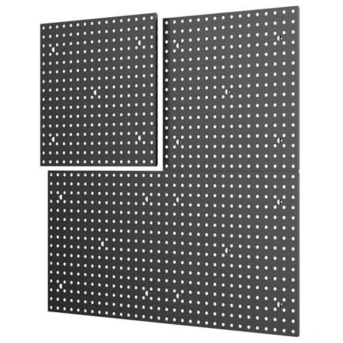 TORACK 4 PCS 16 x16 in Pegboard Panels for Wall, Tool Storage Pegboard - color: Black-1616, size: 32x32 in