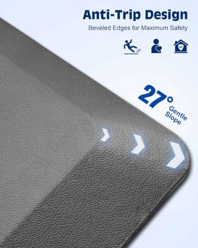 FEATOL 1 Inch Extra Thick Anti-Fatigue Mat for Standing Desk & Kitchen - color: Grey, size: 32"L x 20"W x 1"Th