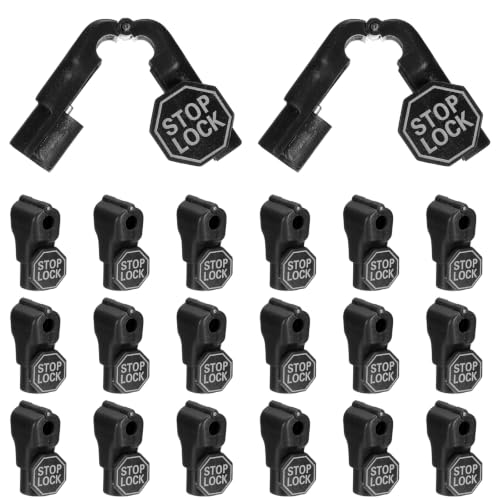 uxcell Pegboard Hook Stop Locks, 6mm Black Display Hook Locks 20Pcs - color: Black, size: 6mm