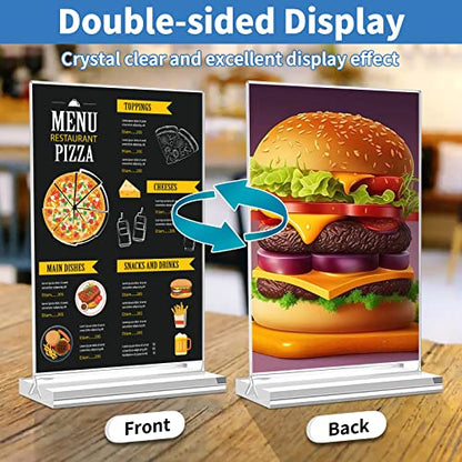 Svalor Acrylic Sign Holder 4x6 Inch,3 Pack Sign Holders Vertical